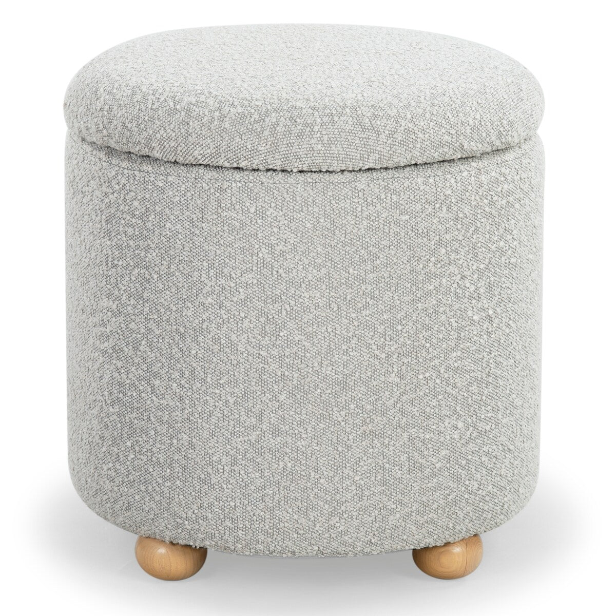 SAFAVIEH Couture Becka Round Boucle Storage Ottoma