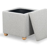 SAFAVIEH Couture Becka Square Boucle Storage Ottoma