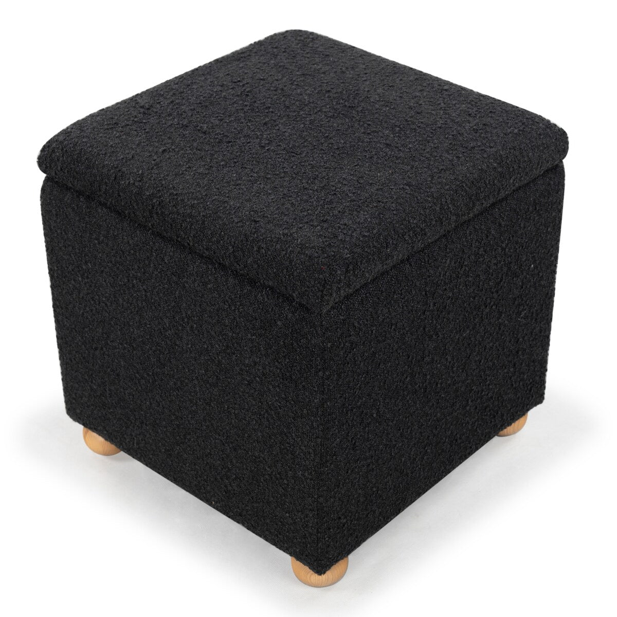 SAFAVIEH Couture Becka Square Boucle Storage Ottoma