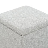 SAFAVIEH Couture Becka Square Boucle Storage Ottoma