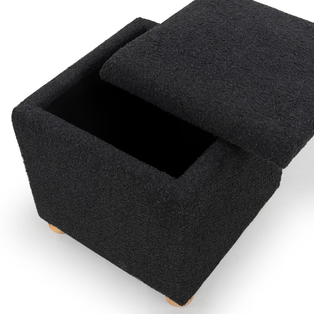 SAFAVIEH Couture Becka Square Boucle Storage Ottoma