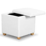 SAFAVIEH Couture Becka Square Boucle Storage Ottoma