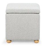 SAFAVIEH Couture Becka Square Boucle Storage Ottoma