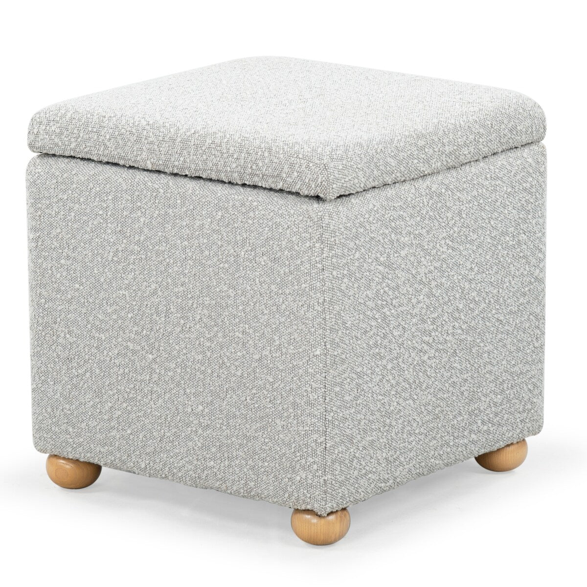 SAFAVIEH Couture Becka Square Boucle Storage Ottoma