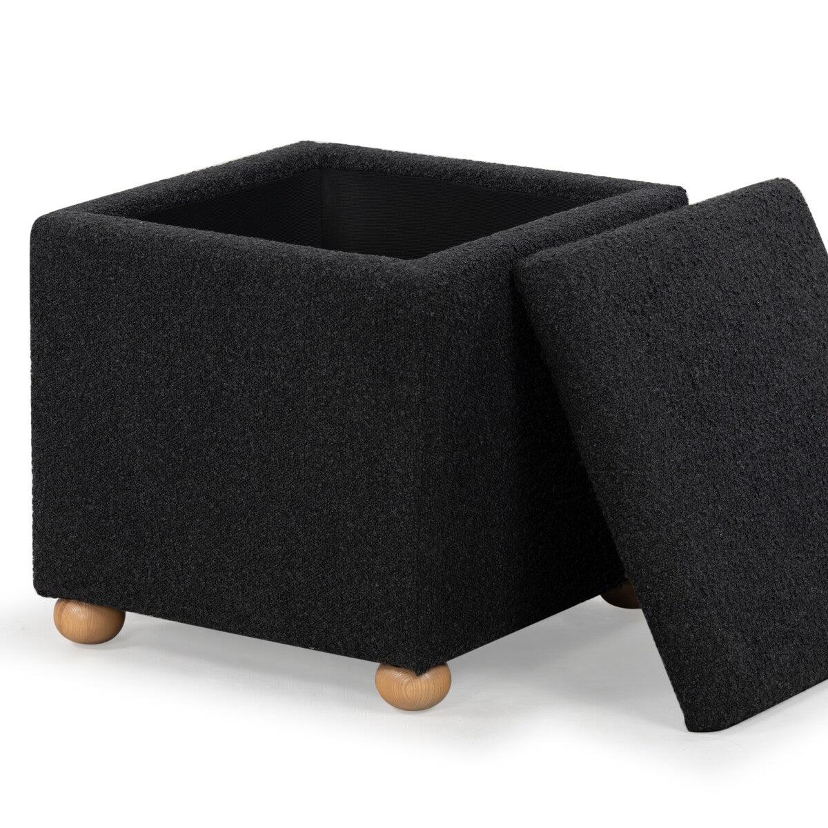 SAFAVIEH Couture Becka Square Boucle Storage Ottoma