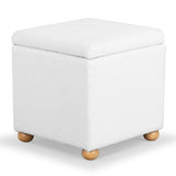 SAFAVIEH Couture Becka Square Boucle Storage Ottoma