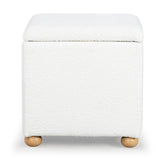 SAFAVIEH Couture Becka Square Boucle Storage Ottoma