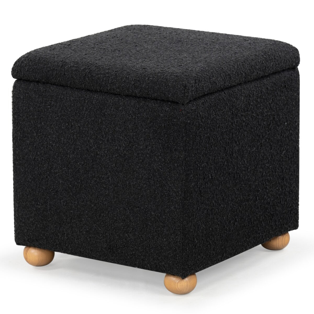 SAFAVIEH Couture Becka Square Boucle Storage Ottoma