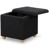 SAFAVIEH Couture Becka Square Boucle Storage Ottoma