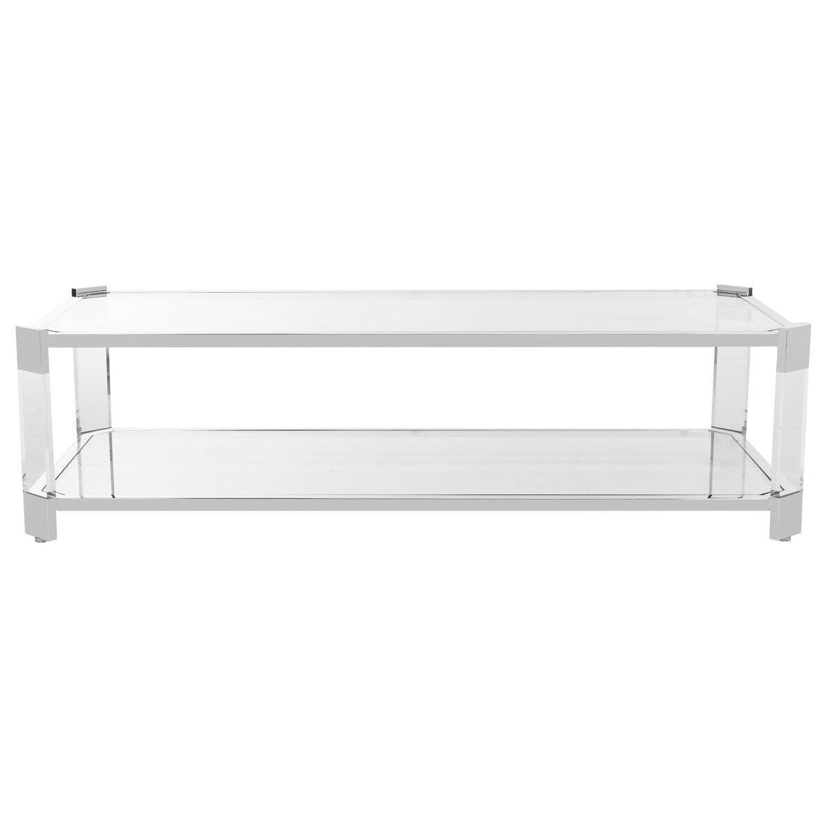 SAFAVIEH Couture Begoña Clear Glass Coffee Table - 58" W x 26" L x 16" H - 58Wx26Dx16H