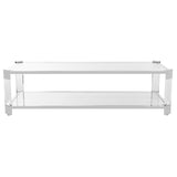 SAFAVIEH Couture Begoña Clear Glass Coffee Table - 58" W x 26" L x 16" H - 58Wx26Dx16H