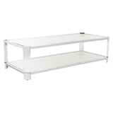 SAFAVIEH Couture Begoña Clear Glass Coffee Table - 58" W x 26" L x 16" H - 58Wx26Dx16H