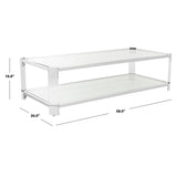 SAFAVIEH Couture Begoña Clear Glass Coffee Table - 58" W x 26" L x 16" H - 58Wx26Dx16H