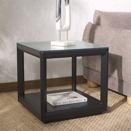 SAFAVIEH Couture Benecarlo Glass Top Accent Table - 22Wx22Dx21H