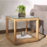 SAFAVIEH Couture Benecarlo Glass Top Accent Table - 22Wx22Dx21H