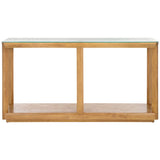 SAFAVIEH Couture Benecarlo Glass Top Console Table - 55Wx15Dx29H