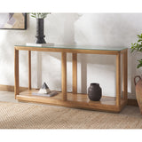 SAFAVIEH Couture Benecarlo Glass Top Console Table - 55Wx15Dx29H