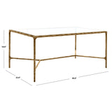 SAFAVIEH Couture Beril Rectangle Metal Coffee Table - 40 In. W x 22 In. D x 18 In. H - 40Wx22Dx18H