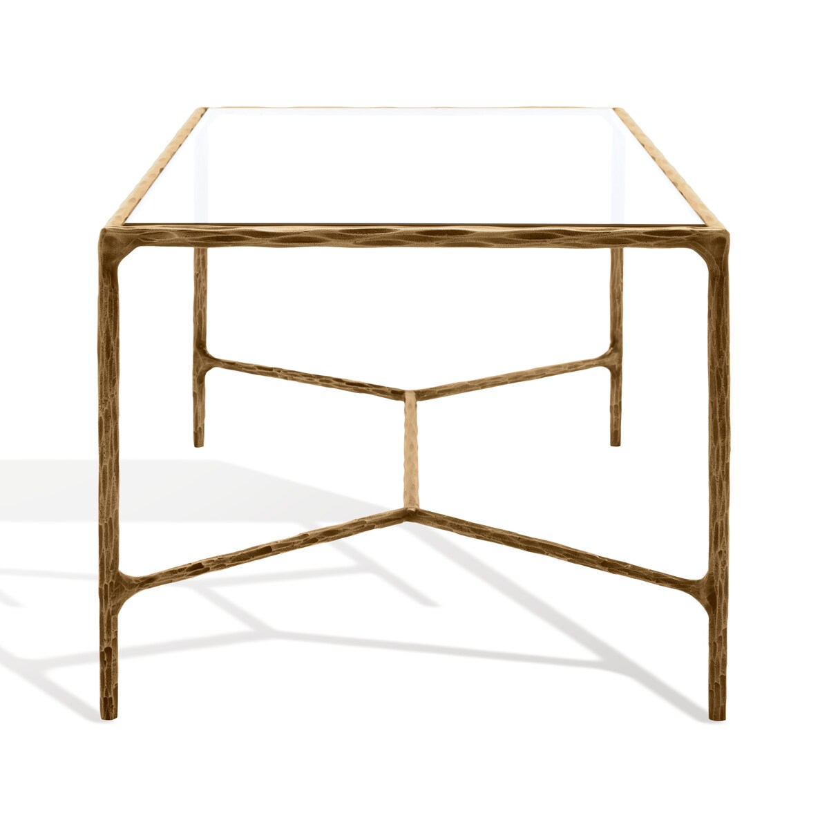 SAFAVIEH Couture Beril Rectangle Metal Coffee Table - 40 In. W x 22 In. D x 18 In. H - 40Wx22Dx18H