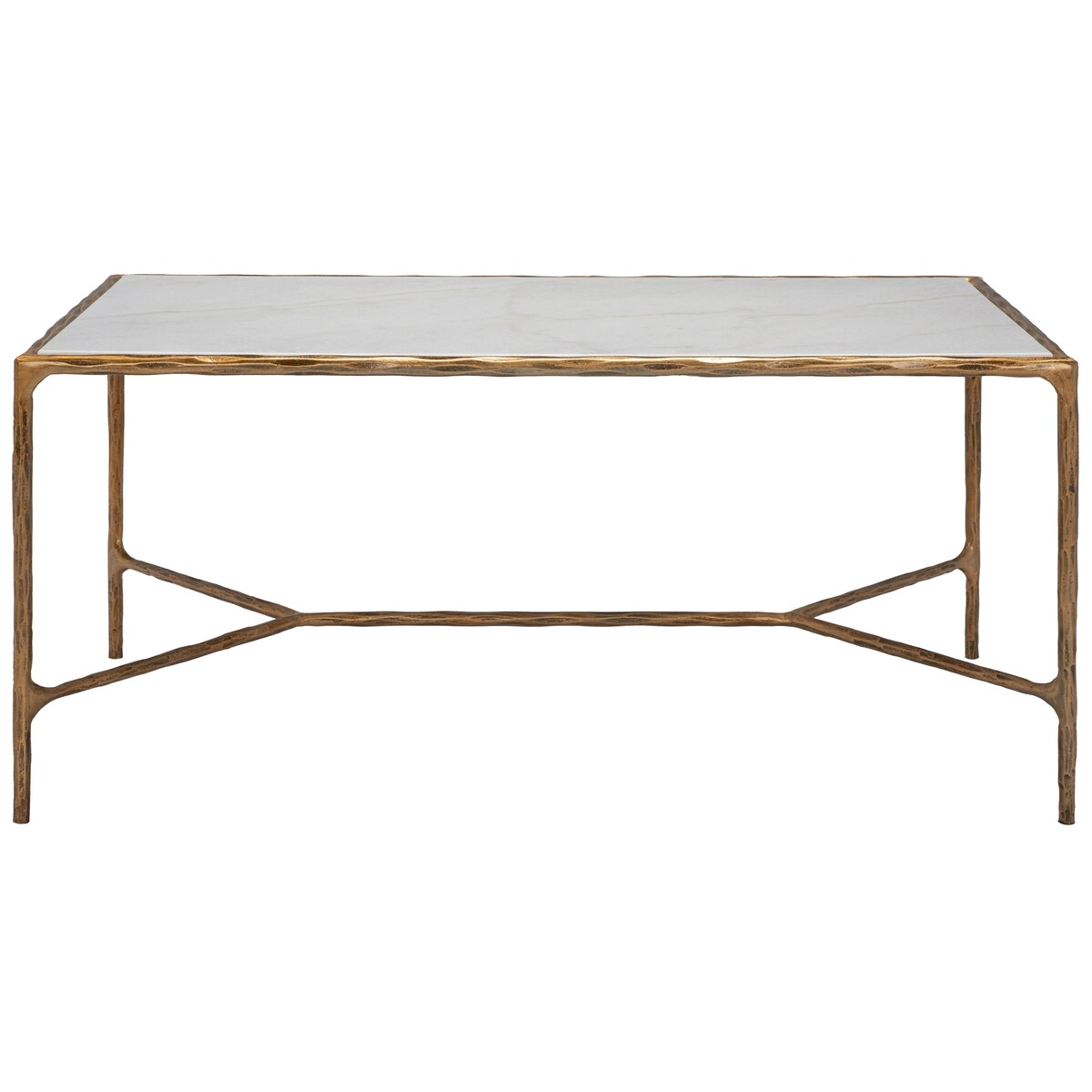 SAFAVIEH Couture Beril Rectangle Metal Coffee Table - 40 In. W x 22 In. D x 18 In. H - 40Wx22Dx18H