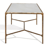 SAFAVIEH Couture Beril Rectangle Metal Coffee Table - 40 In. W x 22 In. D x 18 In. H - 40Wx22Dx18H