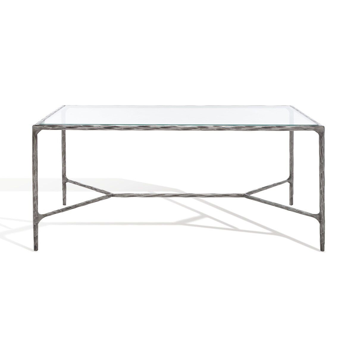 SAFAVIEH Couture Beril Rectangle Metal Coffee Table - 40 In. W x 22 In. D x 18 In. H - 40Wx22Dx18H