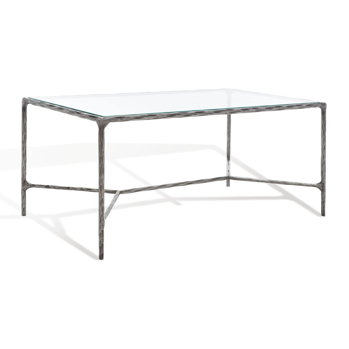 SAFAVIEH Couture Beril Rectangle Metal Coffee Table - 40 In. W x 22 In. D x 18 In. H - 40Wx22Dx18H