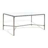 SAFAVIEH Couture Beril Rectangle Metal Coffee Table - 40 In. W x 22 In. D x 18 In. H - 40Wx22Dx18H