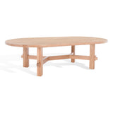 SAFAVIEH Couture Bernice Elm Wood Oval Coffee Table. - 60 In. W x 32 In. D x 16 In. H - 60Wx32Dx16H