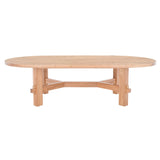 SAFAVIEH Couture Bernice Elm Wood Oval Coffee Table. - 60 In. W x 32 In. D x 16 In. H - 60Wx32Dx16H