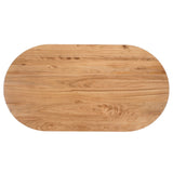 SAFAVIEH Couture Bernice Elm Wood Oval Coffee Table. - 60 In. W x 32 In. D x 16 In. H - 60Wx32Dx16H