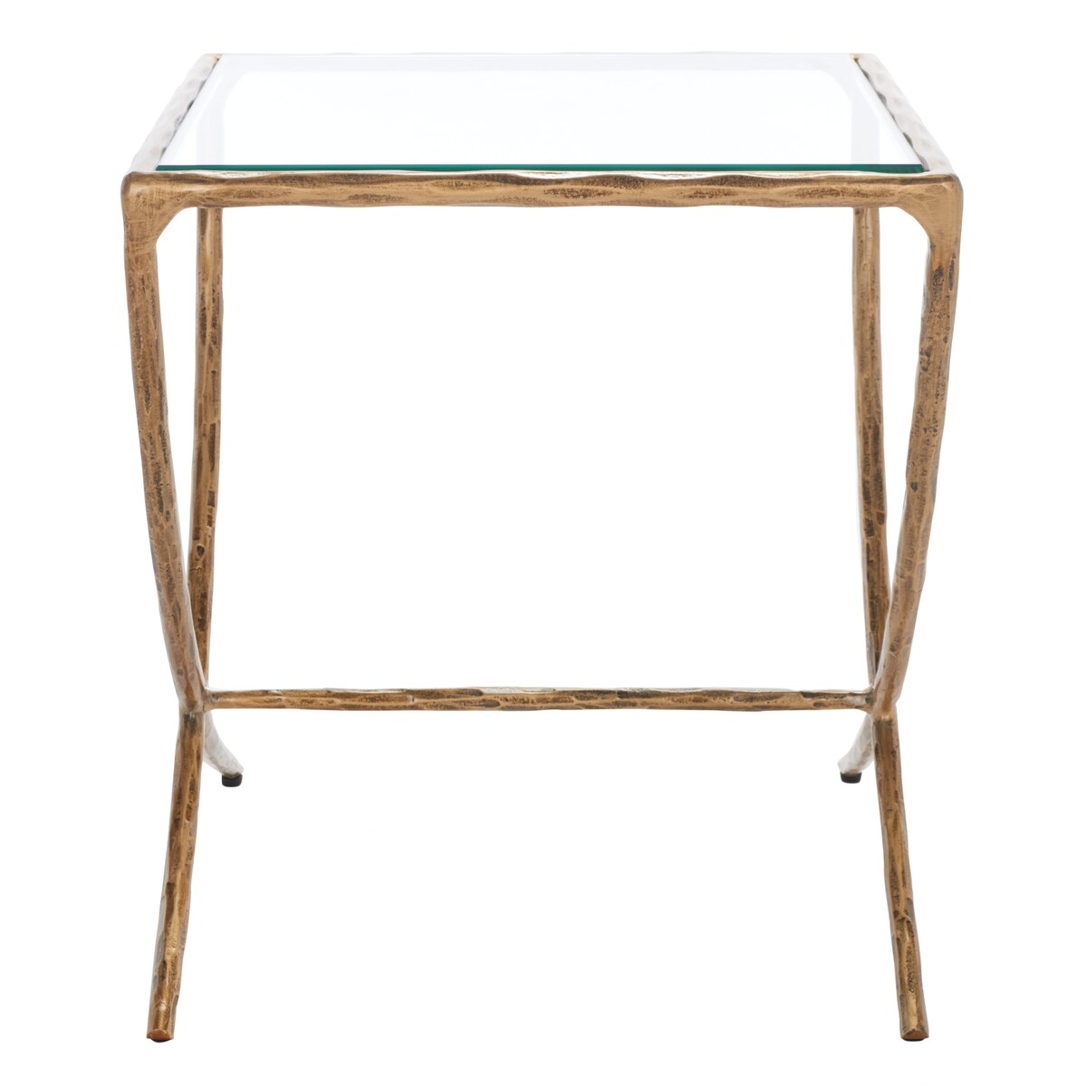 SAFAVIEH Couture Bessy Square Metal Accent Table - 18 In. W x 18 In. D x 20 In. H - 18Wx18Dx20H