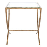 SAFAVIEH Couture Bessy Square Metal Accent Table - 18 In. W x 18 In. D x 20 In. H - 18Wx18Dx20H