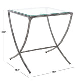 SAFAVIEH Couture Bessy Square Metal Accent Table - 18 In. W x 18 In. D x 20 In. H - 18Wx18Dx20H