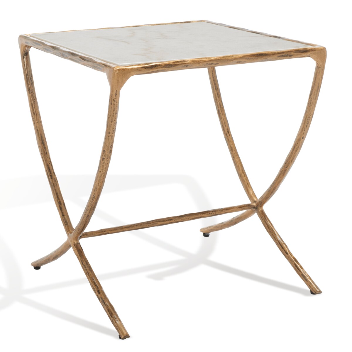 SAFAVIEH Couture Bessy Square Metal Accent Table - 18 In. W x 18 In. D x 20 In. H - 18Wx18Dx20H