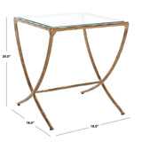 SAFAVIEH Couture Bessy Square Metal Accent Table - 18 In. W x 18 In. D x 20 In. H - 18Wx18Dx20H