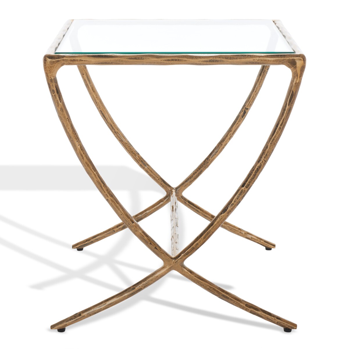 SAFAVIEH Couture Bessy Square Metal Accent Table - 18 In. W x 18 In. D x 20 In. H - 18Wx18Dx20H