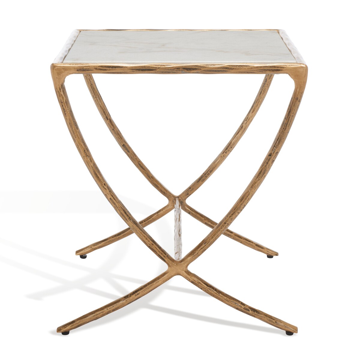 SAFAVIEH Couture Bessy Square Metal Accent Table - 18 In. W x 18 In. D x 20 In. H - 18Wx18Dx20H