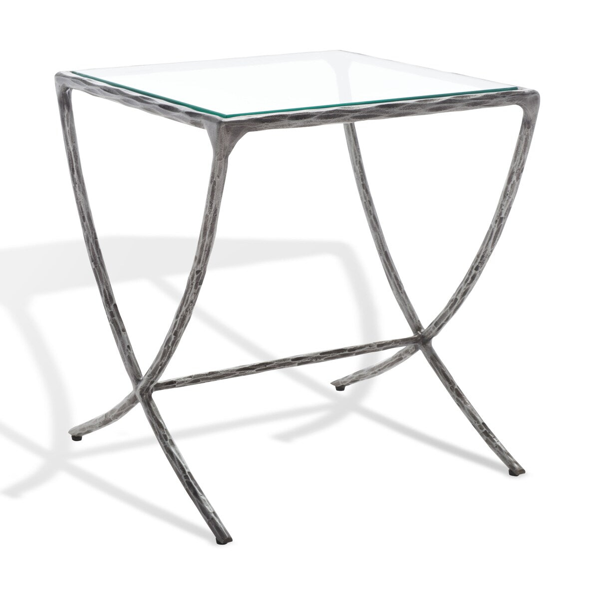 SAFAVIEH Couture Bessy Square Metal Accent Table - 18 In. W x 18 In. D x 20 In. H - 18Wx18Dx20H