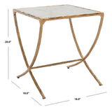 SAFAVIEH Couture Bessy Square Metal Accent Table - 18 In. W x 18 In. D x 20 In. H - 18Wx18Dx20H