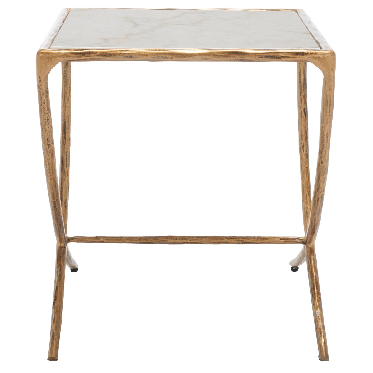 SAFAVIEH Couture Bessy Square Metal Accent Table - 18 In. W x 18 In. D x 20 In. H - 18Wx18Dx20H