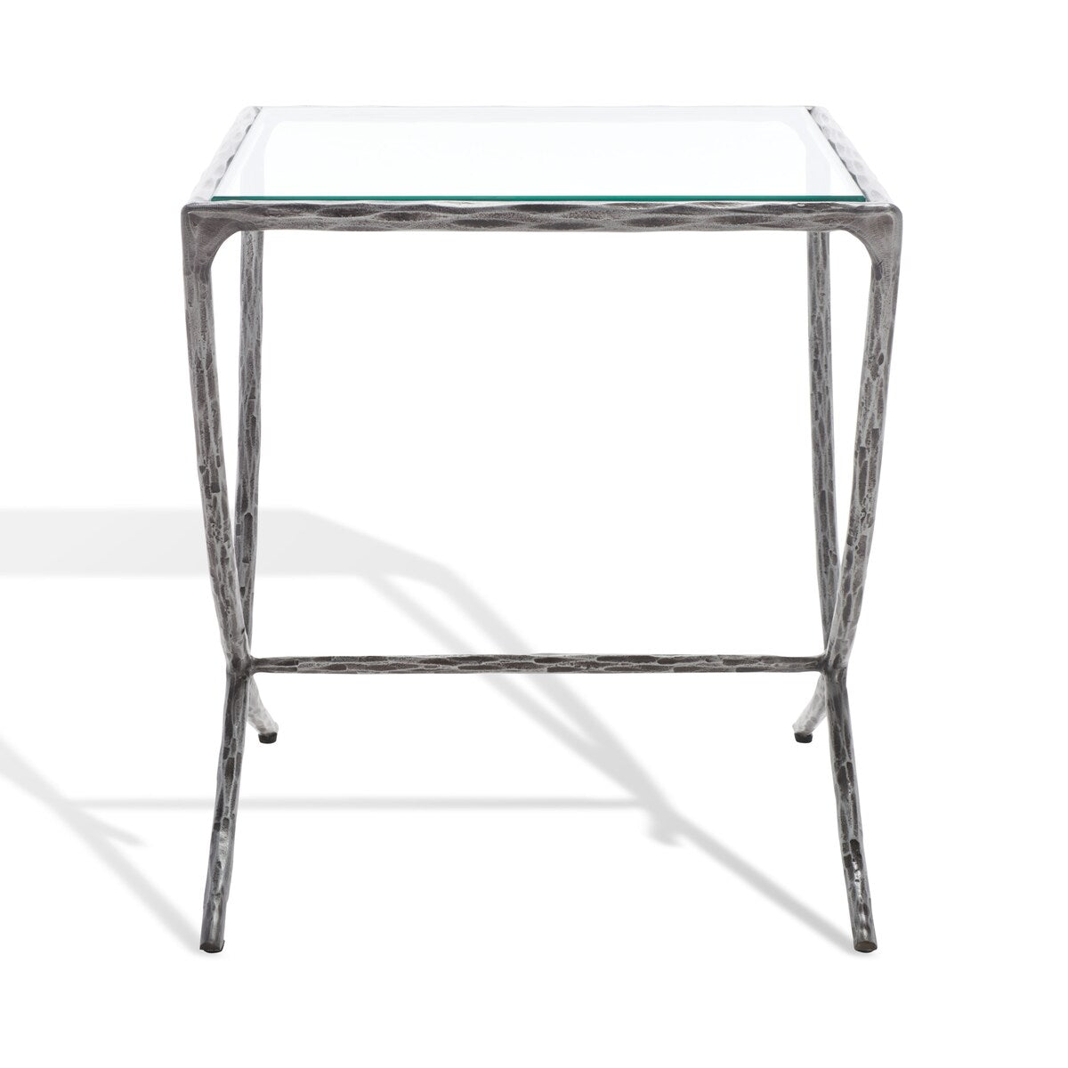 SAFAVIEH Couture Bessy Square Metal Accent Table - 18 In. W x 18 In. D x 20 In. H - 18Wx18Dx20H