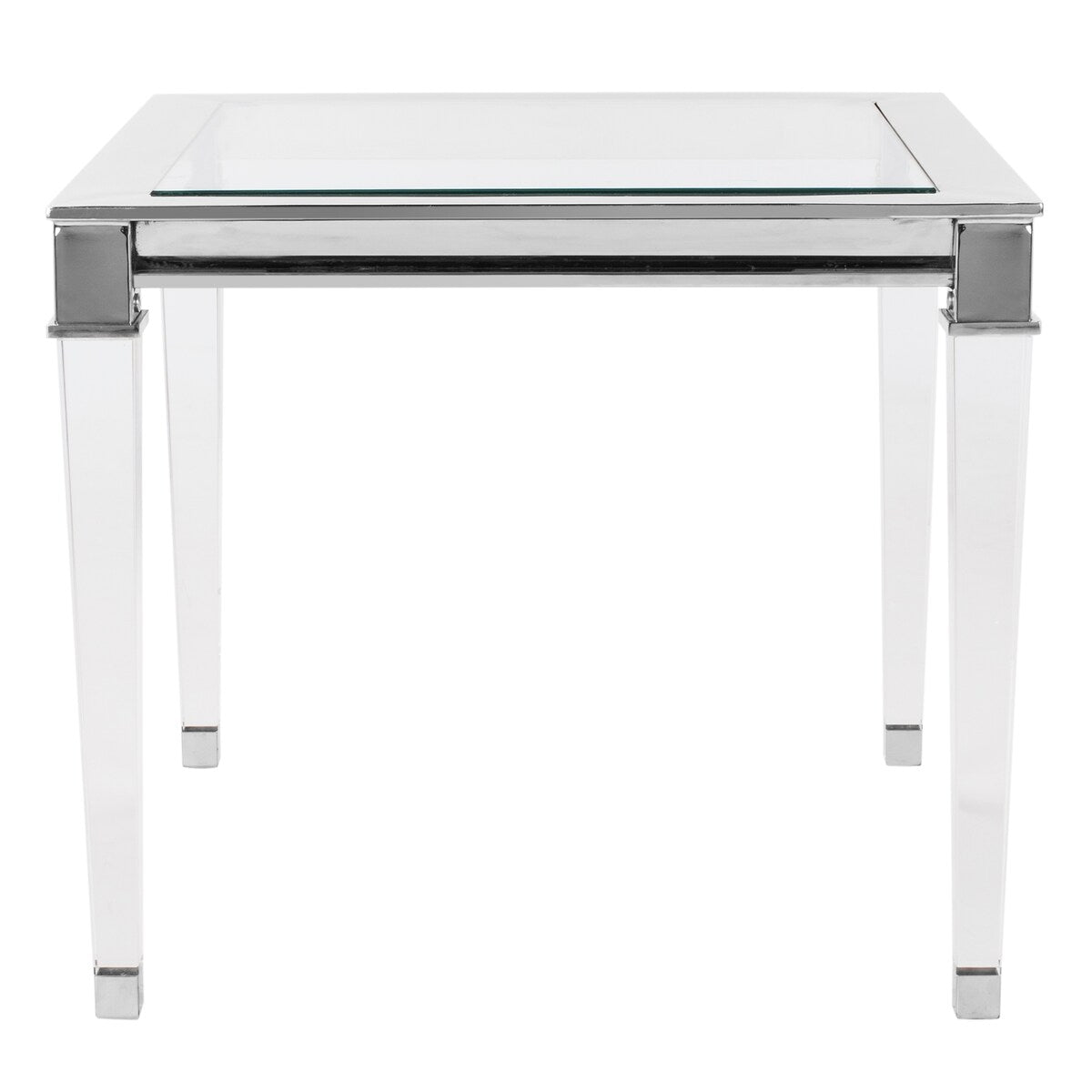 SAFAVIEH Couture Blayne Acrylic Silver End Table - 25Wx25Dx22H