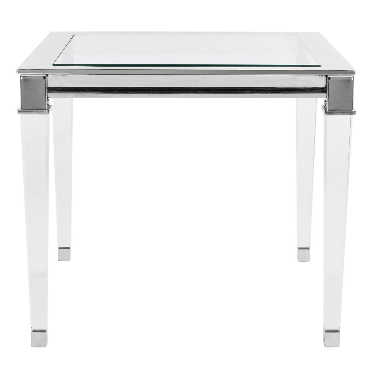 SAFAVIEH Couture Blayne Acrylic Silver End Table - 25Wx25Dx22H