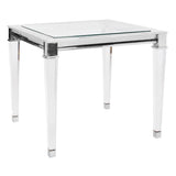 SAFAVIEH Couture Blayne Acrylic Silver End Table - 25Wx25Dx22H