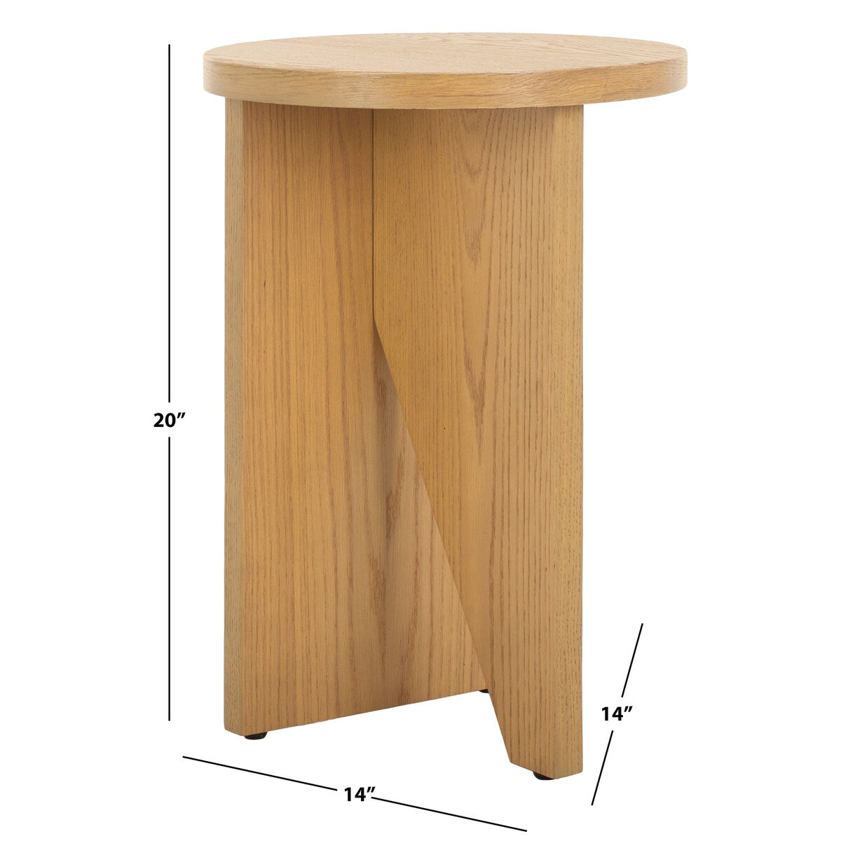 SAFAVIEH Couture Bonaclara Wood 2 Leg Table. - 14Wx14Dx20H