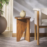 SAFAVIEH Couture Bonaclara Wood 2 Leg Table. - 14Wx14Dx20H