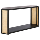 SAFAVIEH Couture Bonella Rattan Bottom Shelf Console Table - 57.9" W x 16.1" L x 30.2" H - 58Wx16Dx30H