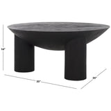 SAFAVIEH Couture Calhoun Round Wood Coffee Table. - 35Wx35Dx16H