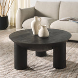 SAFAVIEH Couture Calhoun Round Wood Coffee Table. - 35Wx35Dx16H